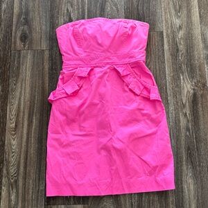 J. Crew Strapless Pink Dress